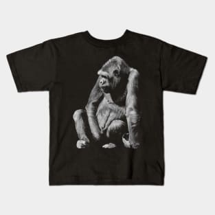 Gorilla Art  - Support Wildlife Kids T-Shirt